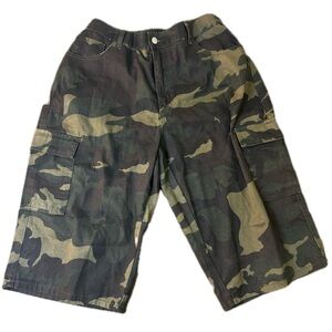 Shein men’s stretch cargo camo shorts